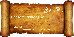 Csemez Magdolna névjegykártya