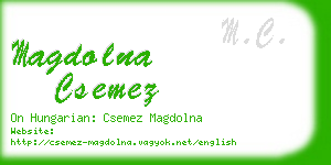 magdolna csemez business card